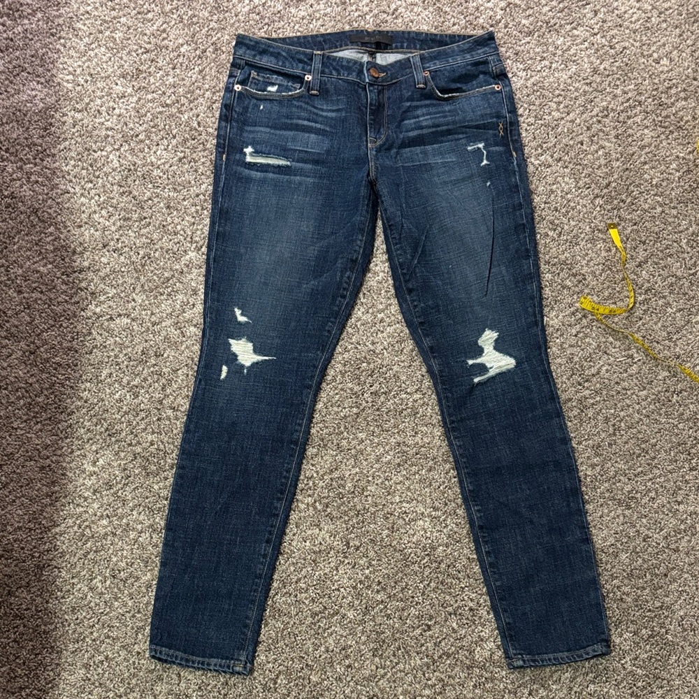 Genetic Denim Dark Blue Distressed Skinny Jeans